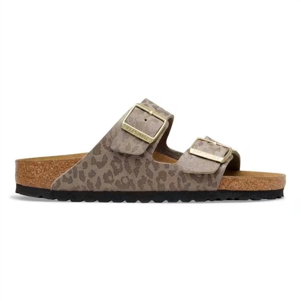 NEW BIRKENSTOCK women's arizona synthetics sandal in leo gray taupe